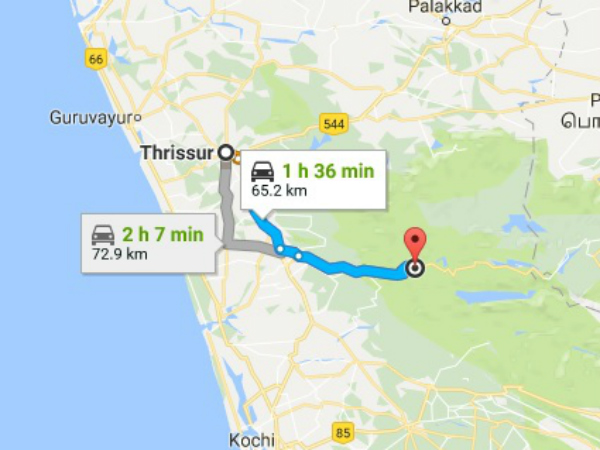 വാഴച്ചാല് വെള്ളച്ചാട്ടം-എത്തിച്ചേരാന്