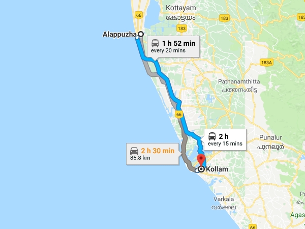 ആലപ്പുഴയില് നിന്നും കൊല്ലത്തേക്ക്