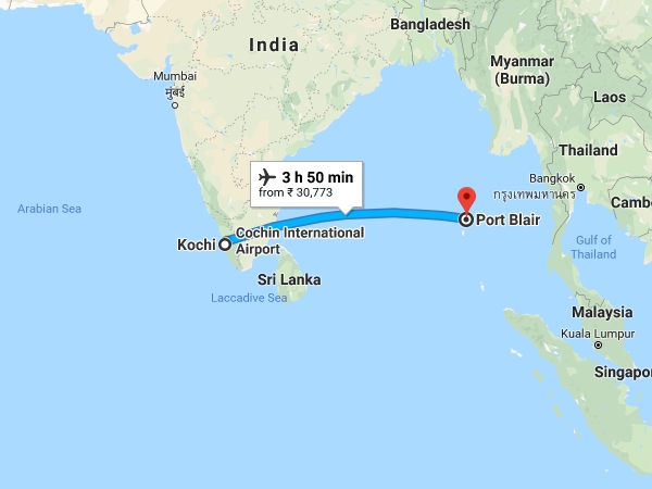 കൊച്ചിയില് നിന്നും പോര്ട് ബ്ലെയറിലേക്ക്
