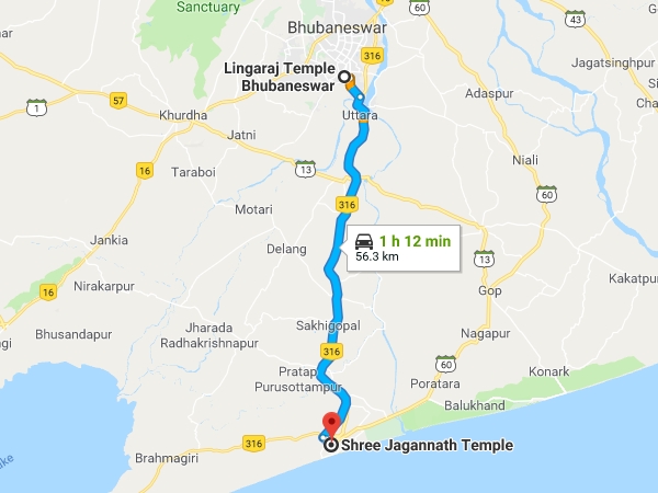 ഭുവനേശ്വറില് നിന്നും പുരിയിലേക്ക്
