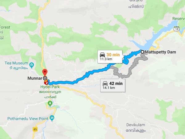മൂന്നാറില് നിന്നും മാട്ടുപെട്ടിയിലേക്ക്