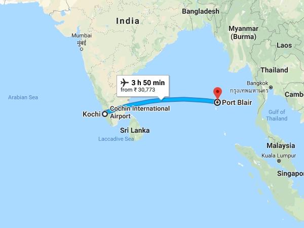 കൊച്ചിയില് നിന്നും പോര്ട് ബ്ലെയറിലേക്ക്