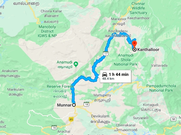 എവിടെയാണ് കാന്തല്ലൂര്