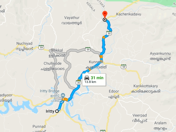 ഇരിട്ടിയില് നിന്നും കൂട്ടുപുഴ
