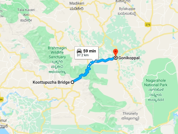 കൂട്ടുപുഴയില് നിന്നും ഗോണിക്കൊപ്പല്