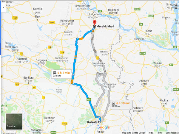 എങ്ങനെ മുർഷിദാബാദിലേക്ക് എത്തിച്ചേരാം