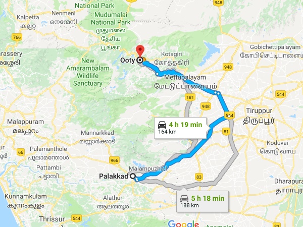 പാലക്കാട്- ഊട്ടി