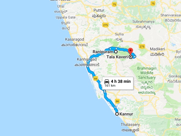 തലക്കാവേരിയിലെത്താൻ