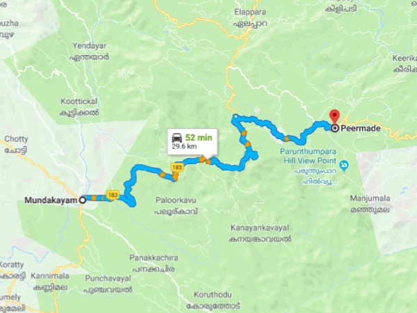 മുണ്ടക്കയത്തു നിന്നും പീരുമേട്ടിലേക്ക്