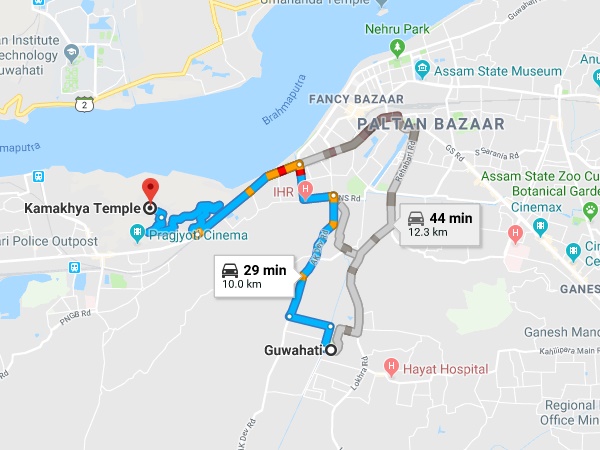 കാമാഖ്യ ക്ഷേത്രത്തിലെത്താൻ