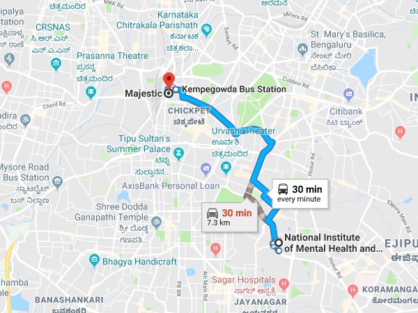 നിംഹാൻസിലെത്താൻ