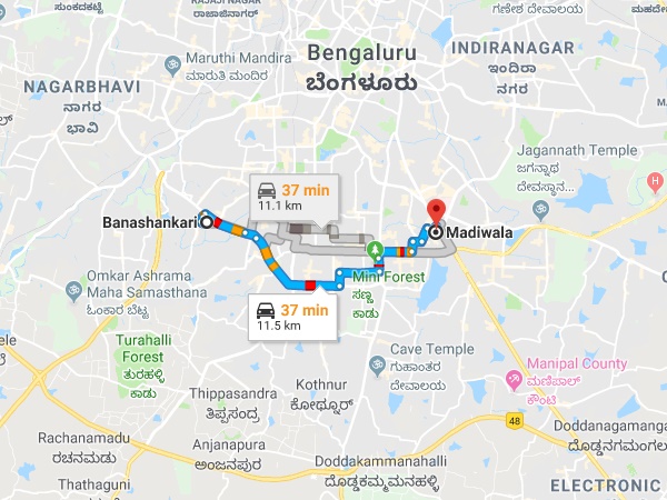 ബനശങ്കരിയിൽ നിന്നും