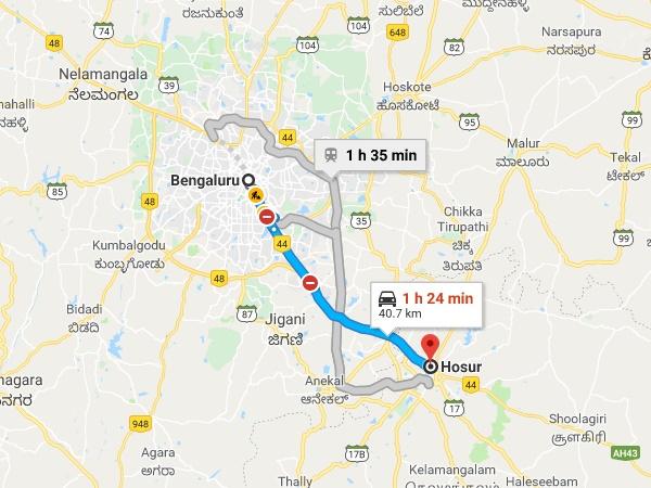 ഹൊസുര്- ബെംഗളുരു