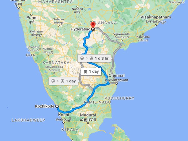 കേരളത്തില് നിന്നും ഹൈദരാബാദിലേക്ക്